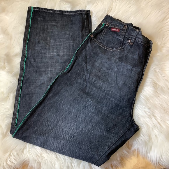 Pelle Pelle Marc Buchanan Men’s Blue HipHop Jeans Size 36 X 34 Y2K 90’s Cotton - Picture 2 of 10